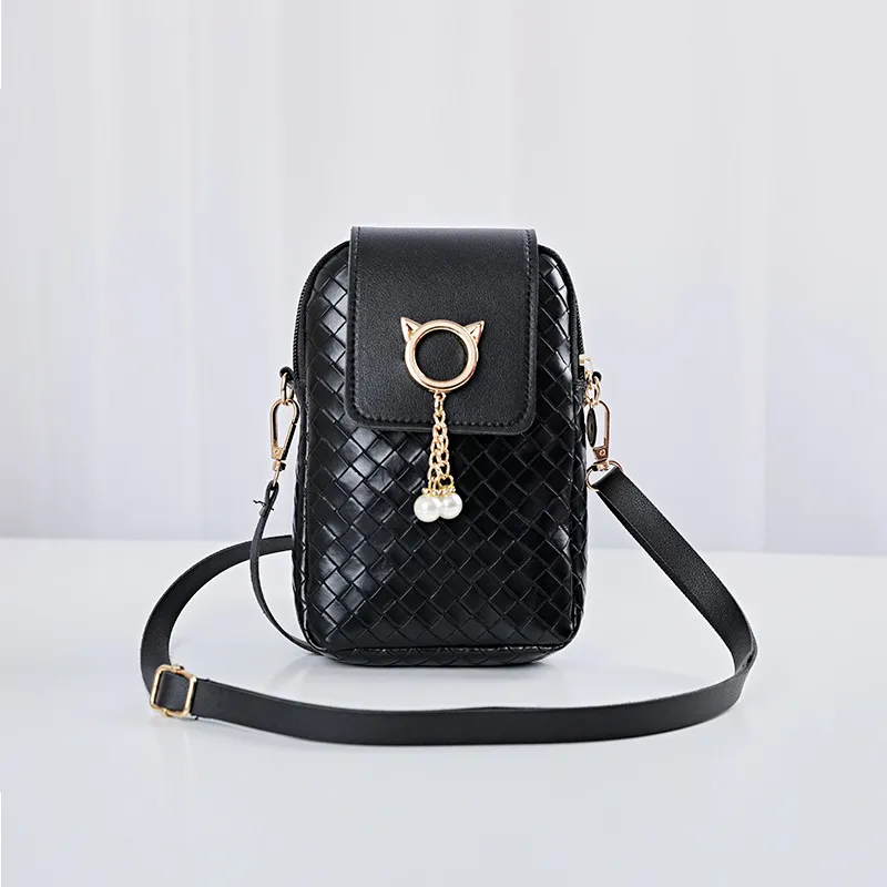 Crossbody Mobile Phone Bag Bag Korean Style One-shoulder Diagonal Bag - Black