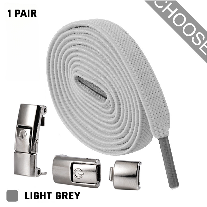 Lacci per scarpe Press Lock senza lacci elastici sneaker 8 mm allargati piatti senza lacci - Foto 30 di 40