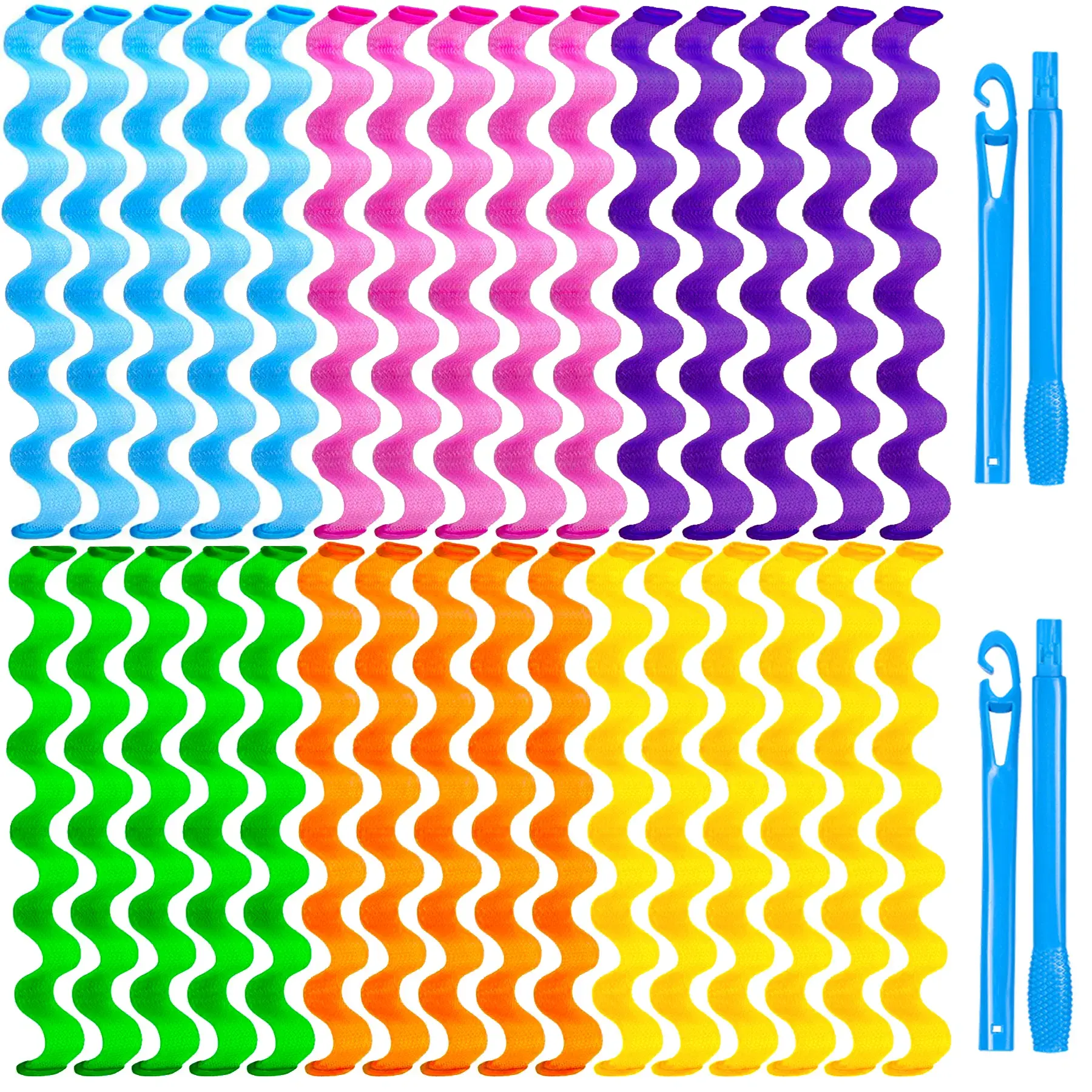 Heatless Hair Curlers Wave Curls Styling Kit