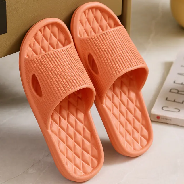 Soft Slippers Bathroom Slippers EVA Non slip Home Shoes Garden Slides Orange - Shop at LoveMi