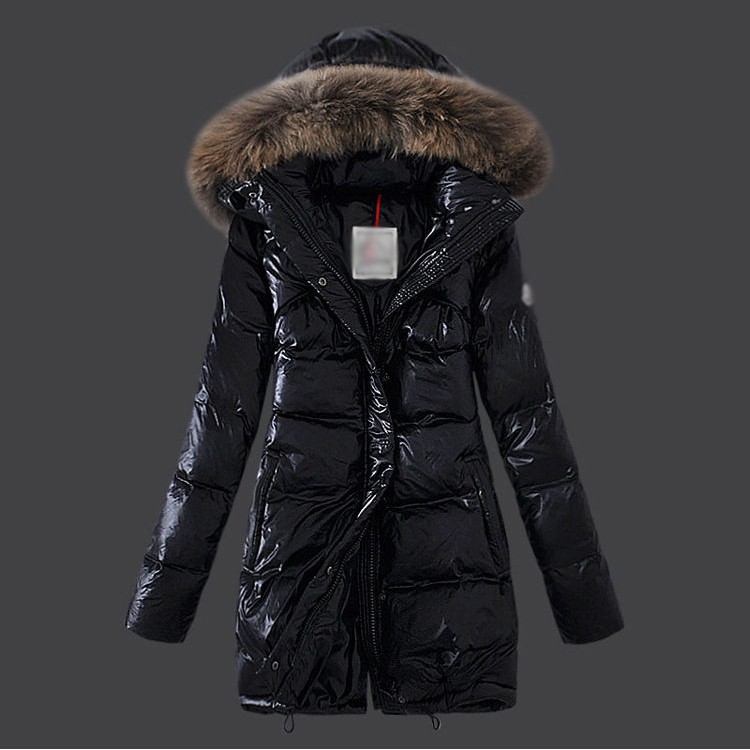 Imitation Raccoon Fur Collar Thick Plus Size Slim Down Padded Jacket Mid-length
