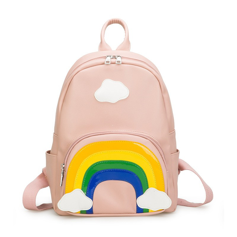 Title 5, Snack-Tasche, modischer Pu-Regenbogen-Trend-Ruc...