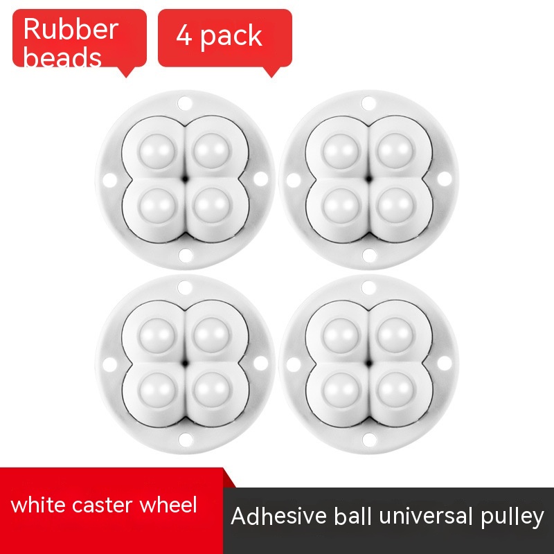 Plastic Beads 4 White One Pack