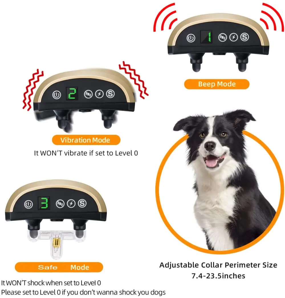 Electronic Dog Training Device with Electric Shock Collar