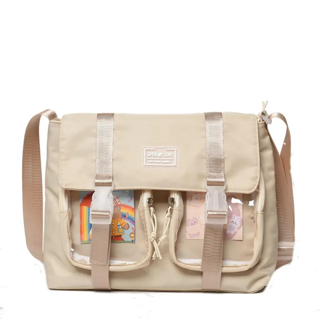 Women's Soft Shoulder Messenger Bag Japanese White - Shop at LoveMi