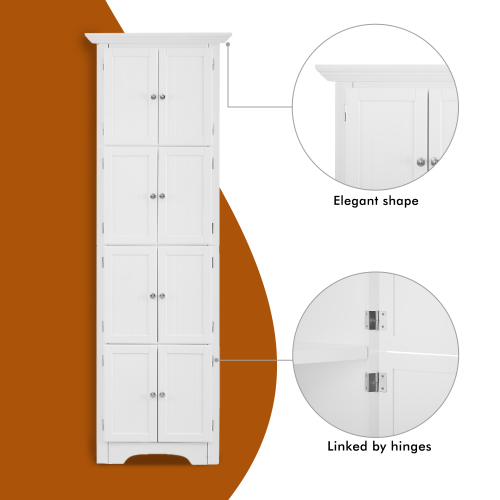 High Storage Cabinet with Door and 4 Shelves β photo 6