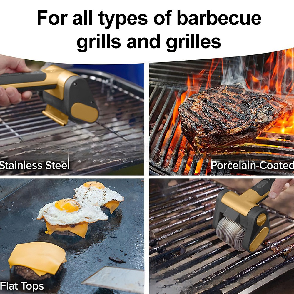 Rechargeable Electric Rotary Grill Brush-free BBQ Grill Cleaner BBQ Accessories