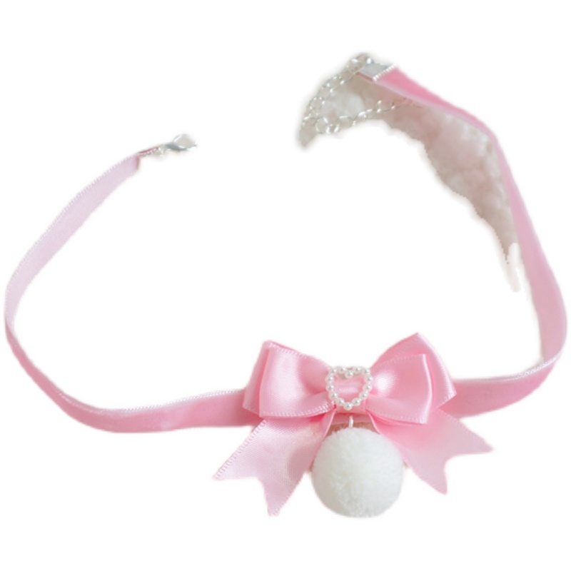Hairball Bow Collar Japanese And Korean Short Clavicle Chain
