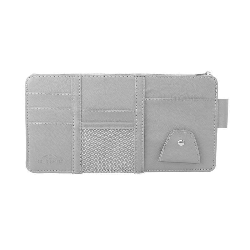 Organiseur pare-soleil voiture avec poches cartes et lunettes 13