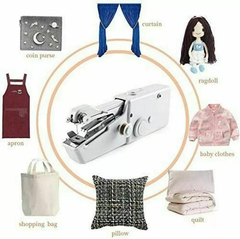Mini Handheld Cordless Sewing Machine Hand Held Thread Clothes Portable UK — image 7