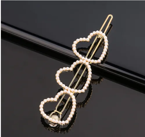 Women's Geometric Frog Buckle Clip Crown Bangs Three Peach Heart Conjoined Fr - Shop at LoveMi