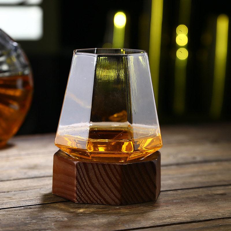 Tumbler Octagonal Wine Glass Creative Diamond Handmade