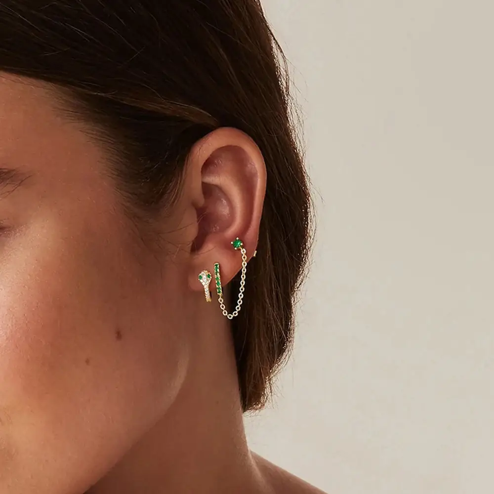 Single Row Of Diamond Earrings Earrings Earrings Tassel Solitaire Earrings Creative Personality Trends Earrings Earrings