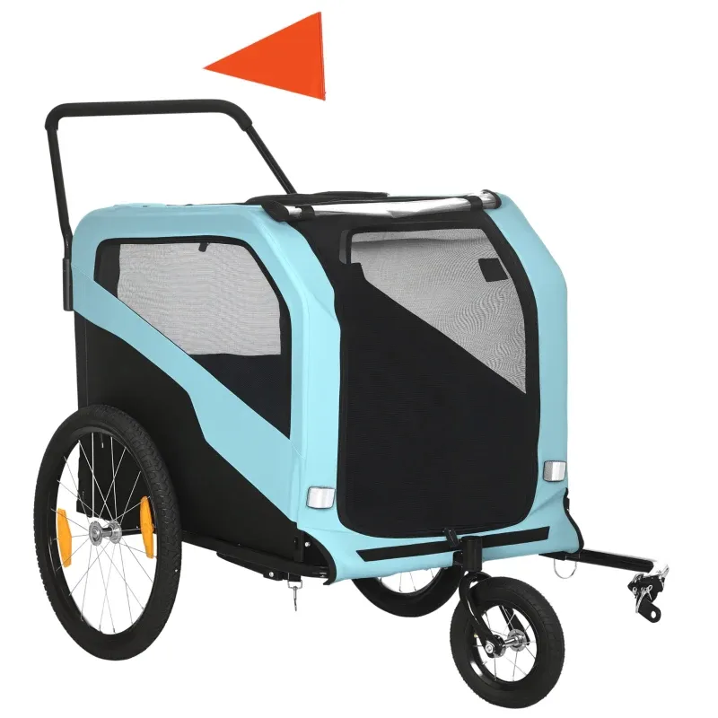 2-in-1 Dog Bike Trailer Pet Stroller Carrier