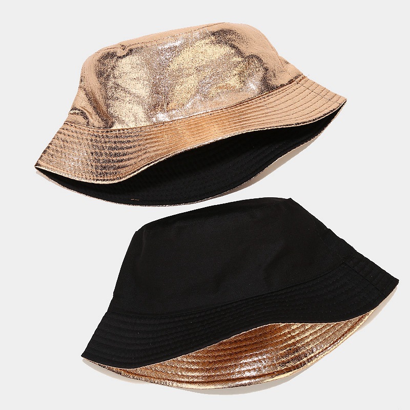 New Lacquer Leather Fisherman Hat Female Creativity