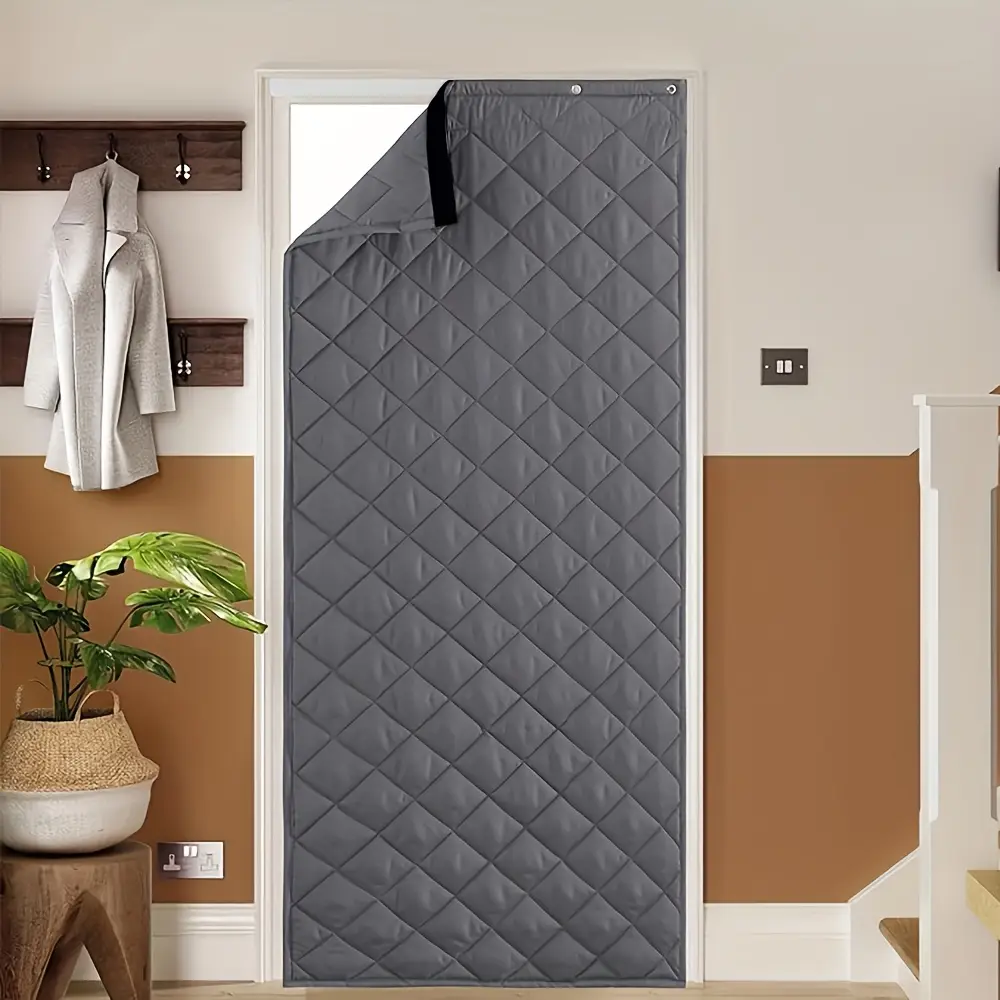 Magnetic Sealed Thick Oxford Insulated Door Curtain, Block Cold Wind Reduce Heating Cost, Soundproof Windproof Door Drape For Home Garage Retail Store