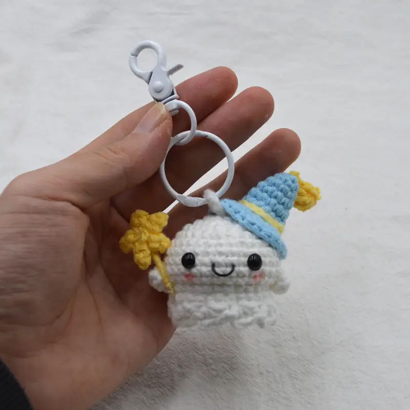 Sunny Doll Lucky Pendant Hand Crocheted Keychain