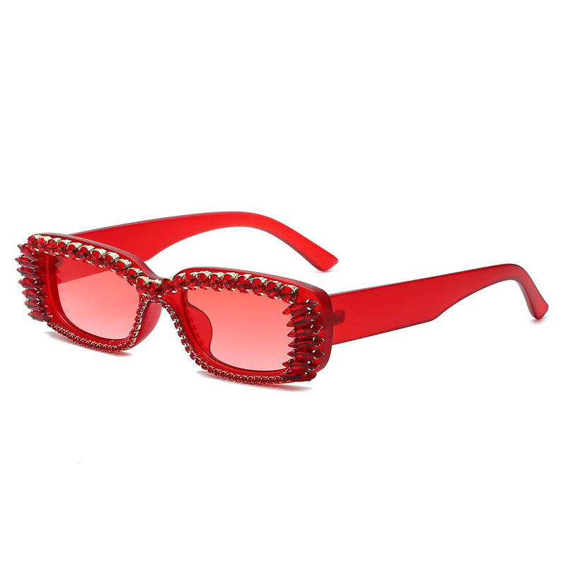 Title 3, Fashion Diamond-studded Sunglasses Small Squar...