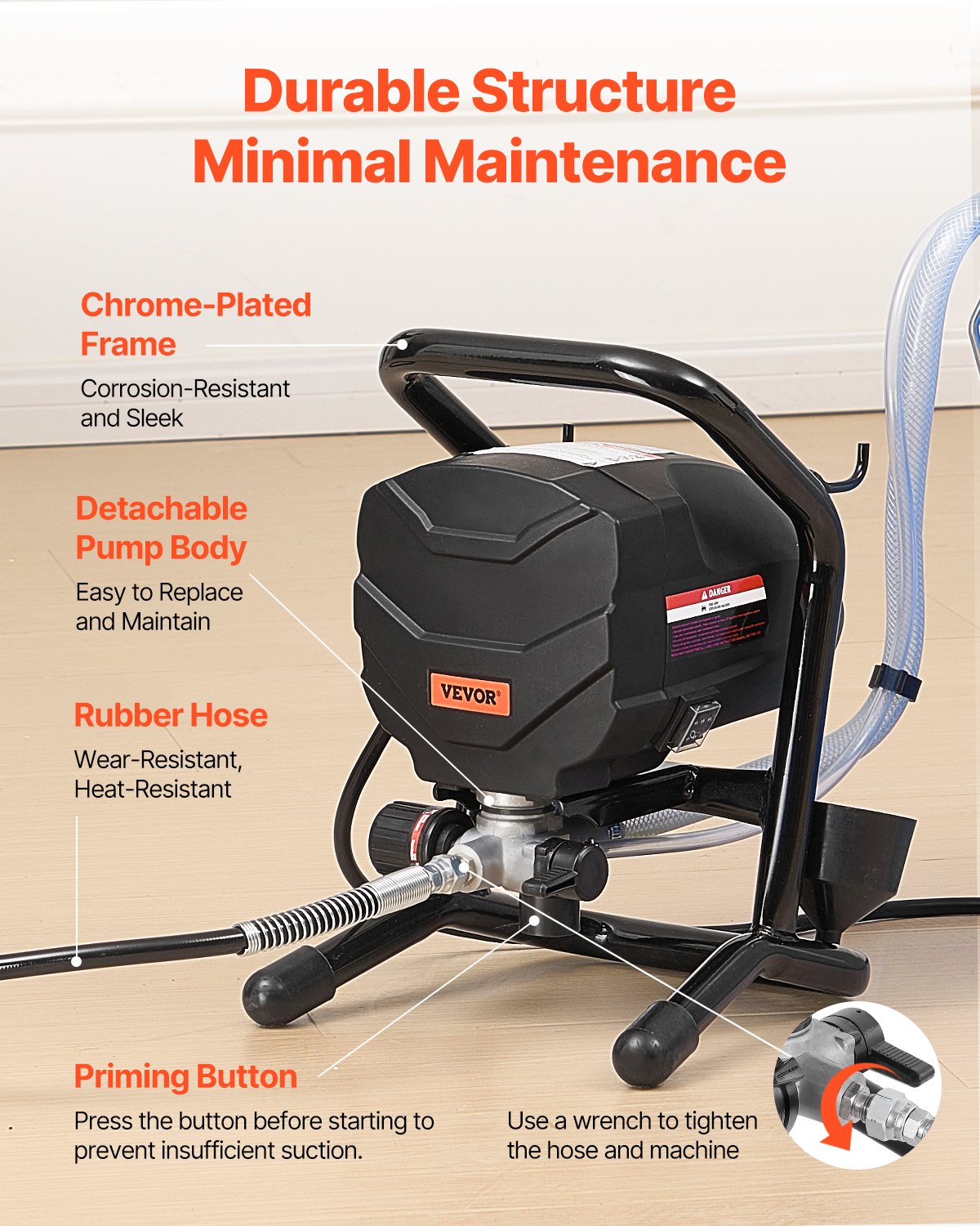 Stand Airless Paint Sprayer Electric Paint Sprayer Machine 650W 3000PSI image 3