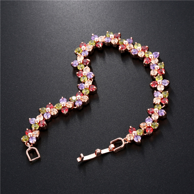 Environmental Protection Copper Electroplated Zircon Bracelet