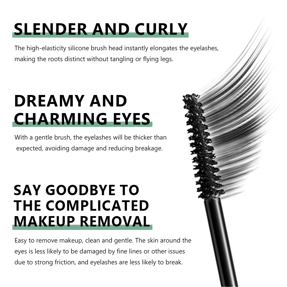 Charming Mascara, Lengthening Thick Curling Eyelash Makeup, Long Lasting Waterproof Smudge-proof Mascara, 10ml 8
