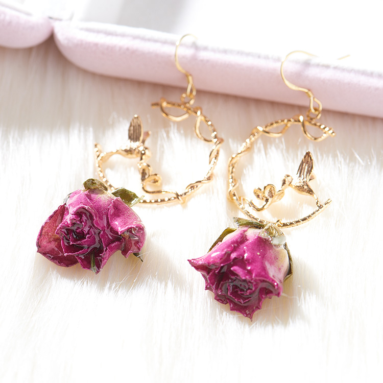 Title 7, Anti Allergic Earrings Flower Eternal Long Styl...