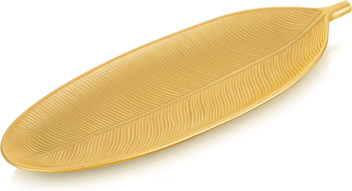 Leaf Shaped Wooden Decorative Tray