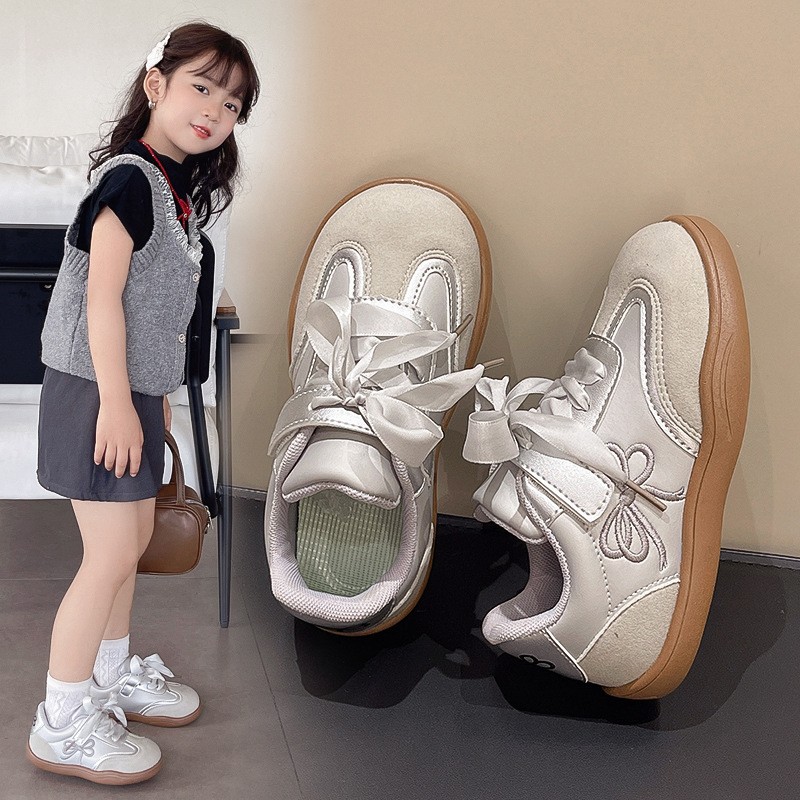 2026 Spring Autumn New Kids Skate Shoes, Breathable German Trainers, Fashion Bow Casual Sneakers For Little & Big Girls — foto 7