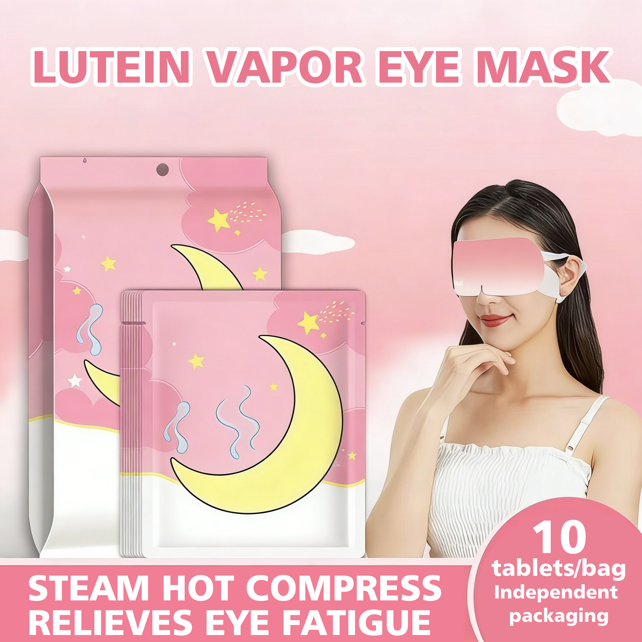 10Pcs Steam Sleep Eye Mask - Heated Eye Mask For Relieving Fatigue & Better Sleep