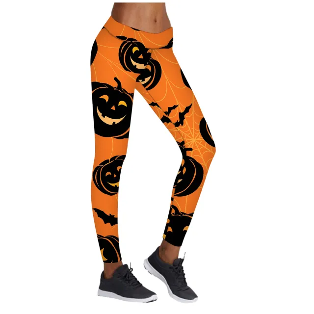 Printed Leggings Halloween Sports Yoga Pants High Stretch Pencil Pants 13Style M - Shop at LoveMi