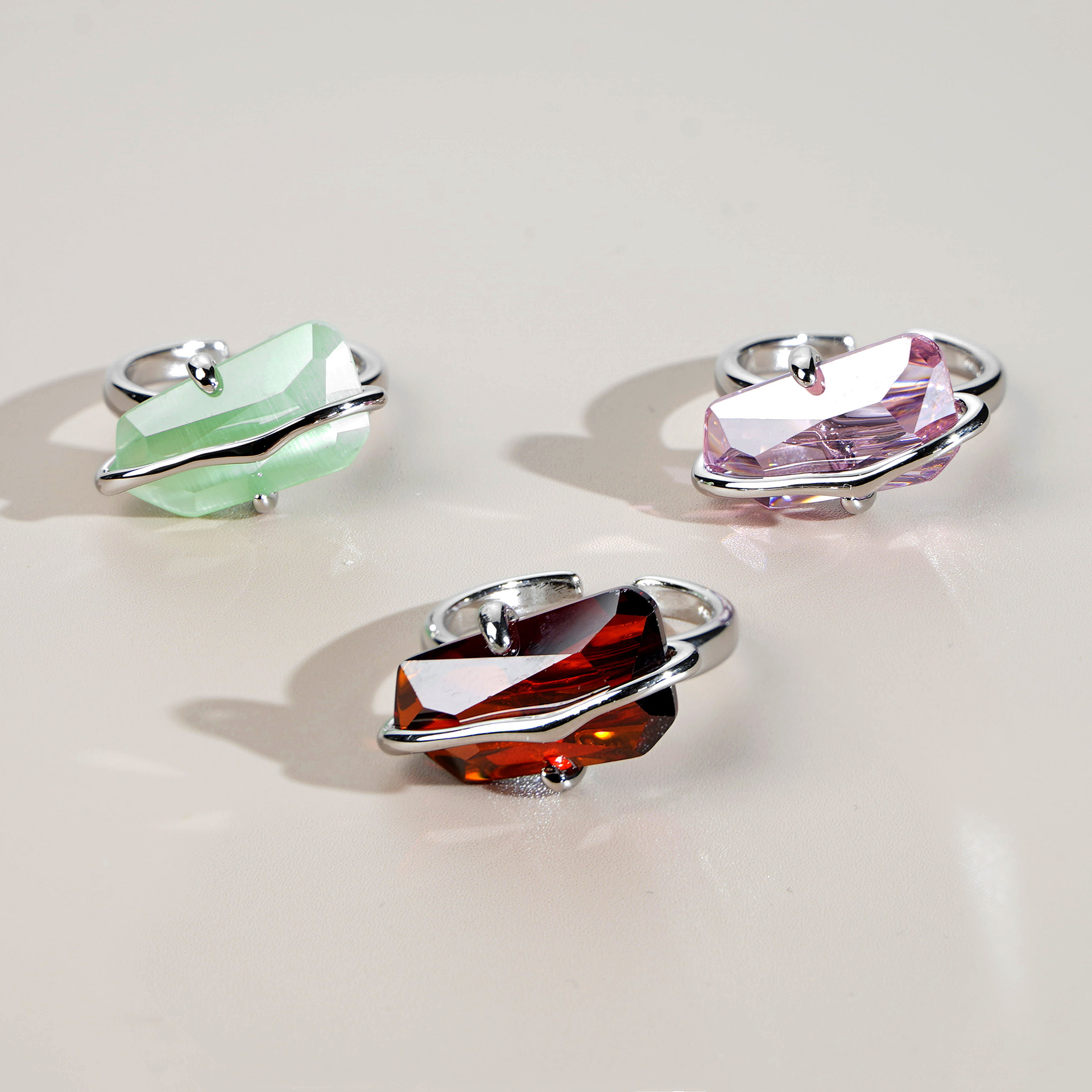 Кольцо женское с цветком персика, простой дизайн, ниша