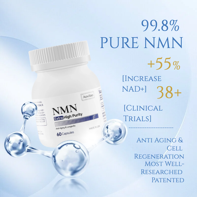 NMN Supplement 500mg Ultra Pure 99.8 Stabilized Form Supports NAD Production Cellular Health Healthy Aging 60 Capsules