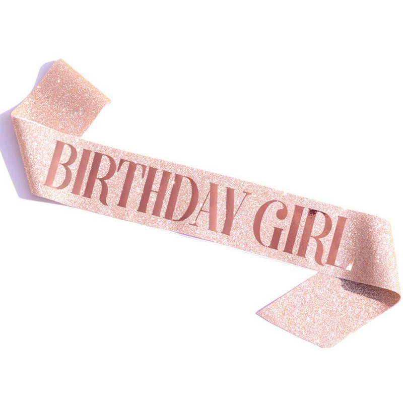 Rose gold birthday girl