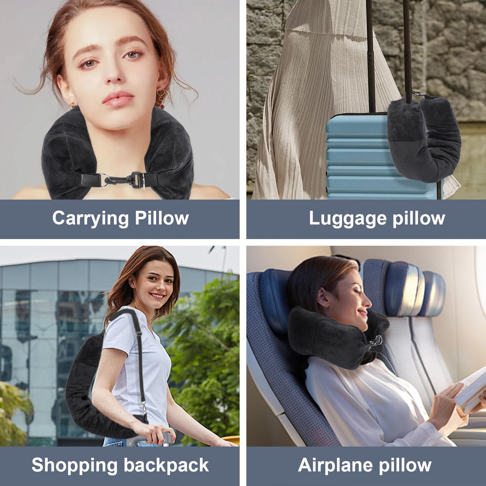 The Travel Headrest, Neck Pillow, Storage Bag Can Be Filled With Clothes And Airplane Cushions, Making It Comfortable And Portable — foto 5