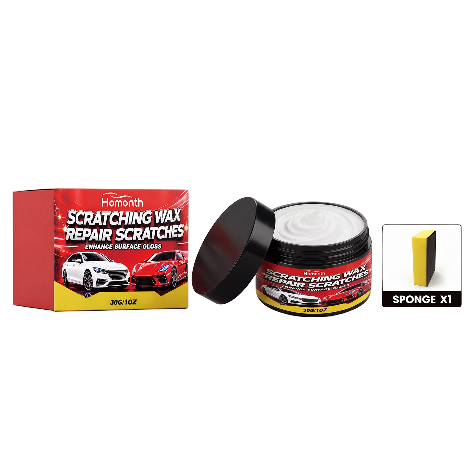 HOMONTH Car Scratch Remover, Paint Polishing And Scratch Removal, Fine Scratch And Hairline Scratch Refurbishment Cream 3
