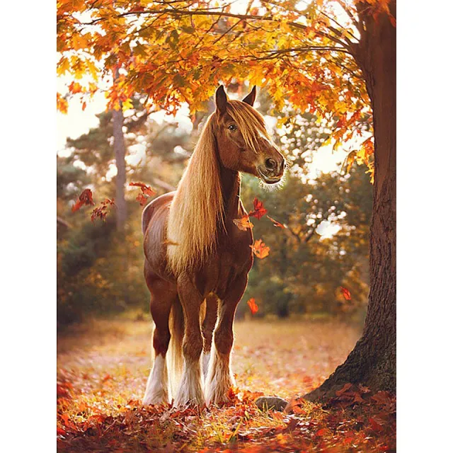 Diamond Painting Horse Grain Cross Stitch Mosaic Square Rhinestone Embroidery Maple Home Decor Horse Pattern - Shop at LoveMi