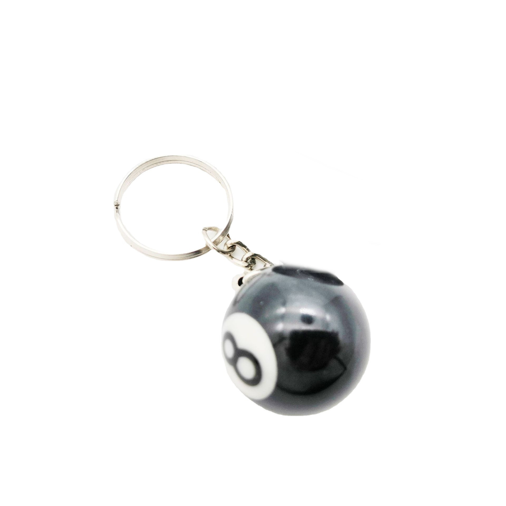 Black 8 Key Ring