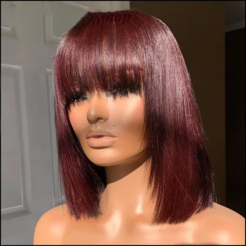 Bangs Short Hair Wig Breathable And Natural - 20Cm