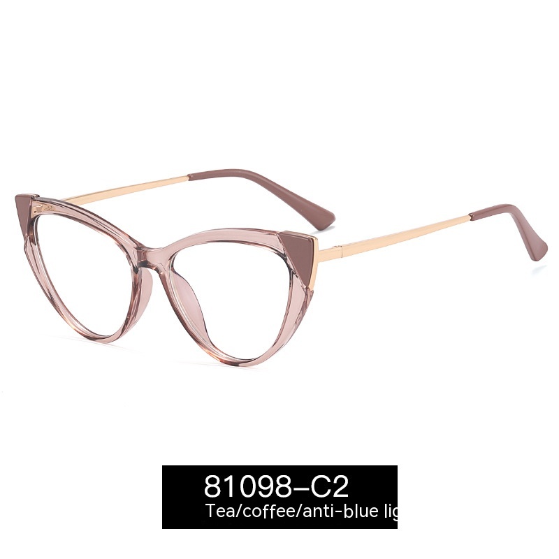 Title 13, Cat Eye Anti-blue Light Large Frame Slim Look O...