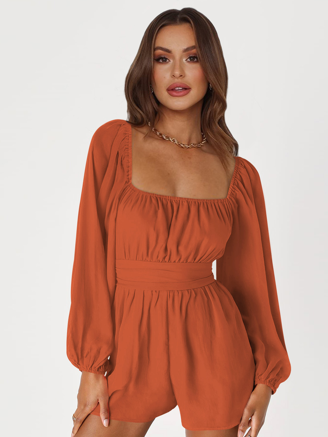 Long Sleeve Lantern Jumpsuit, picture 2 of 7