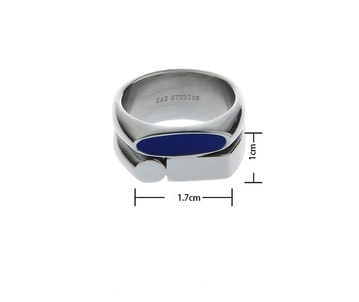 Title 1, Blue Irregular Fashion Minimalist Ring