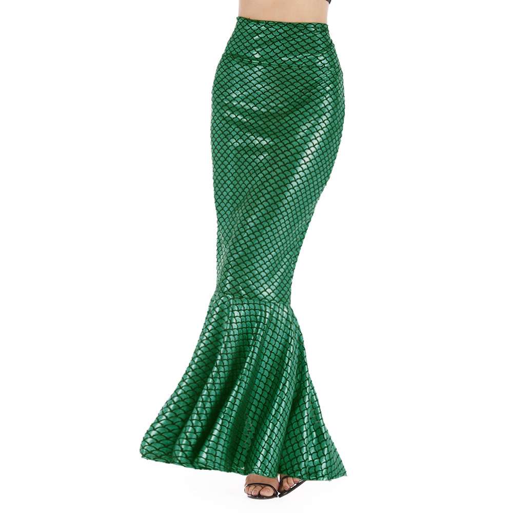 Sexy Mermaid High Waist Mermaid Long Skirt Green - Shop at LoveMi