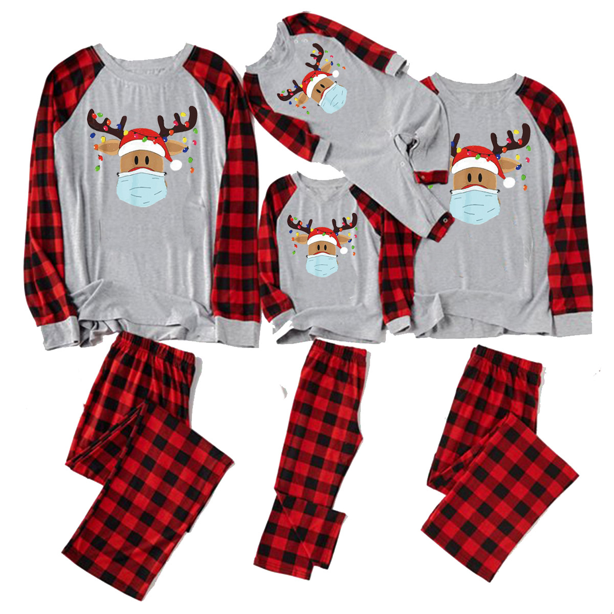 Printed Christmas Housewear Long Sleeved Pajama Suit — foto 2