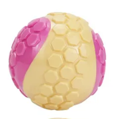 New TRP Ball Toy Plaid Molar Bite-resistant Dog Toy Interactive Toy - Pink - View 1