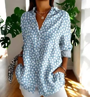 New Women's Long Sleeved Shirt For Summer Fashion, 3D Printed Shirt With Floral Pattern