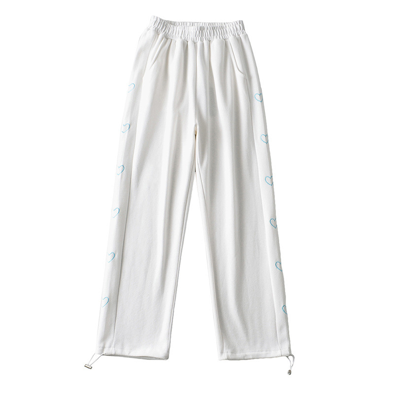 Drawstring High Waist Drawstring Leisure Trousers