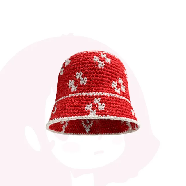 Women's Fashion Hand Crochet Knitting Fisherman's Hat Red - Shop at LoveMi