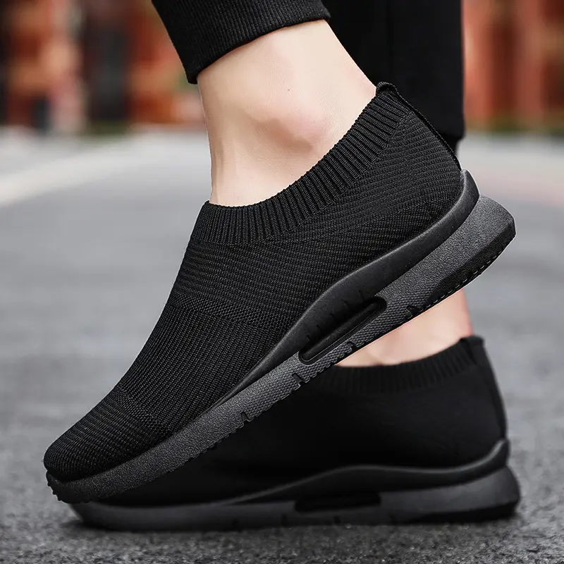 Flying Knit Sneakers Men's Mesh White Shoes