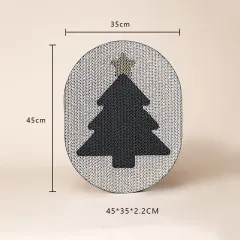 Cat Scratch Board Christmas Erect Type No Chip Toy - Christmas Tree With White - View 1