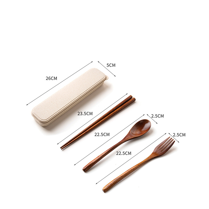 Title 4, Portable Box Spoon Chopsticks And Forks Set Lun...